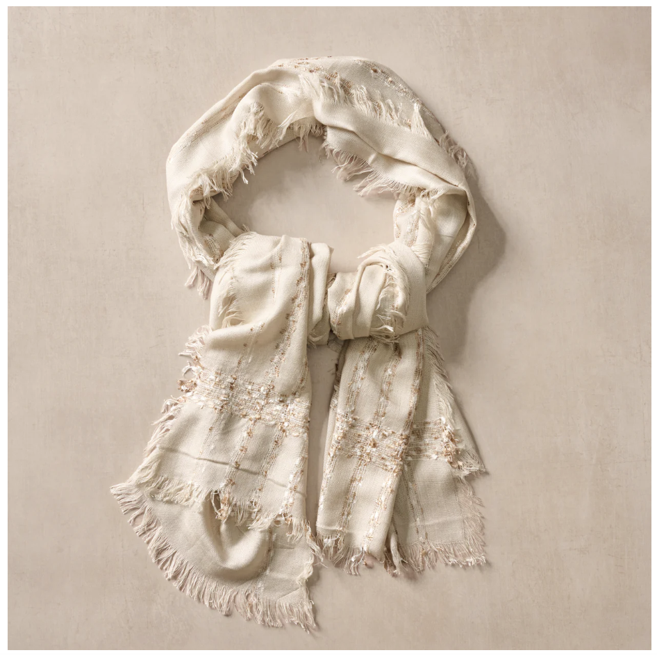 Ivory scarf from ten thousand villages